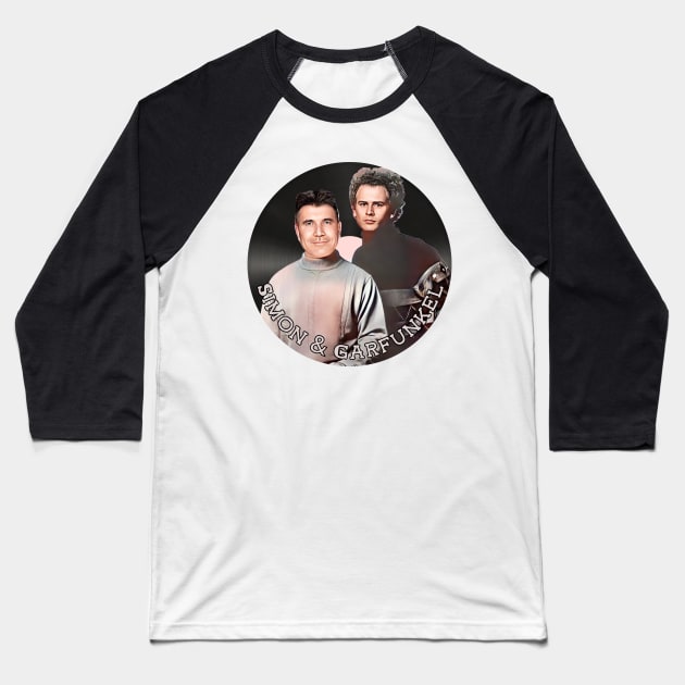 Simon & Garfunkel - Simon Cowell Baseball T-Shirt by Simontology